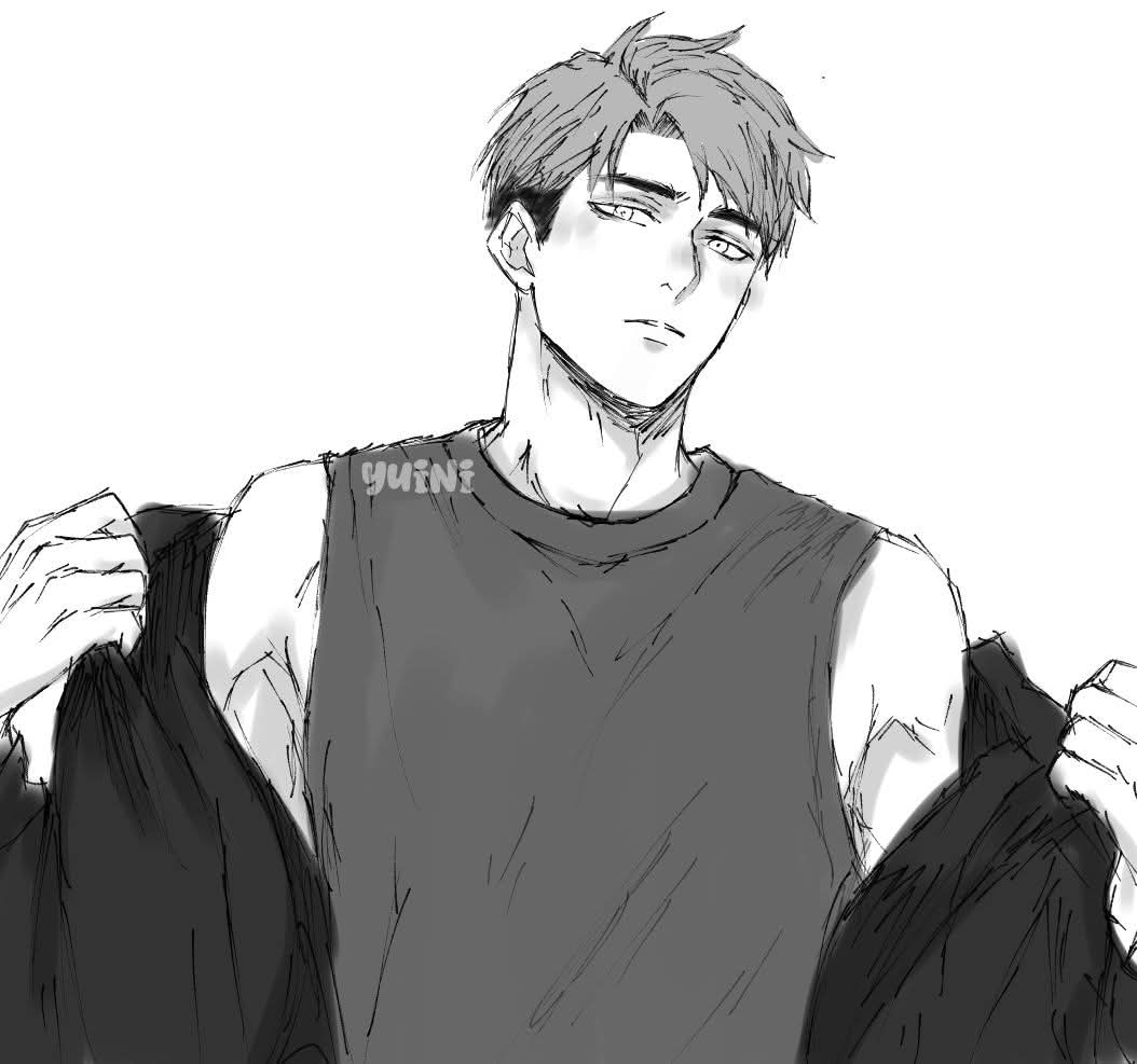 Half body Messy Sketch
